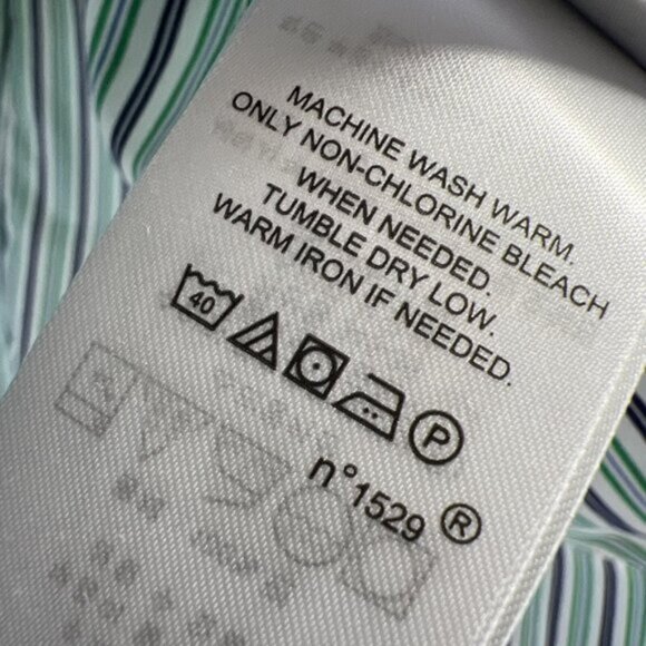 Lauren Ralph Lauren Women Blouse XL Bllue  Green Stripe Long Sleeve Tie Front - Picture 13 of 15